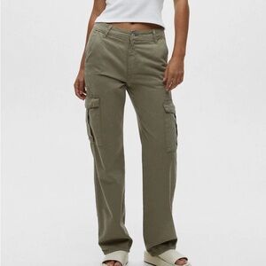 Pull&Bear Khaki Utility Trousers